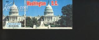 华盛顿  美国原版加长小本明信片