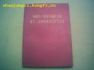 《中国共产党第八届扩大的第十二次中央委员会全会公报》林彪照片！品相极好！