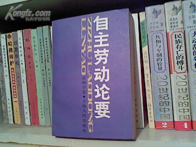 （BB25) 自主劳动论要（10品，87年1版1印，印量3000册，556页）