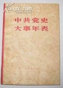 中共党史大事年表 (81年1版1印，人民出版社 9.5品)