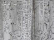 四川省城街道全图（清代.木刻.绫裱.详绘成都内城街道.行政设施.寺庙.城墙.及城外名胜等）70厘米-100厘米左右