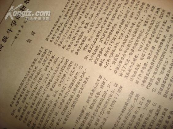 1964年原《文学评论》主编侯敏泽草纸文印稿:读葛文《喷泉记》