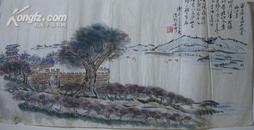 16   东北大学教授 王衡 国画（68x34cm）