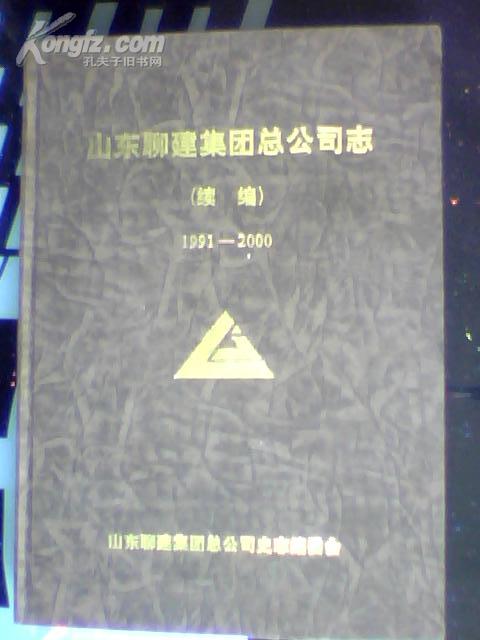 山东聊建集团总公司志（续编） 1991---2000 硬精装 前有铜版纸印刷彩色插页多幅