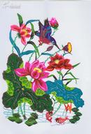剪纸  《中国十大名花》高约23厘米、宽15厘米点彩剪纸非常漂亮的十大名花珍藏版   上传8张 还有2张没有上传