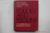 政策与个人:商业伦理学的案例,Policies and persons:a casebook in business ethics
