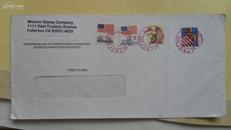 美国实寄封——贴美国邮票四枚