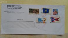 美国实寄封——贴美国邮票五枚