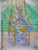 西安美术学院学生布面油画之49--<椅子上的风景> 有签名（应为李楠楠）   约6.5平尺(见描述!)