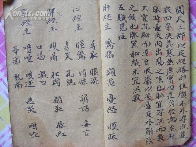 1921年老中医毛笔手抄医书：（十二经络，痘疹脉法，金镜赋，痘源赋，轻、重、逆死症歌，七症不治，24项方、）