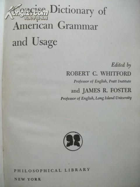 Concise Dictionary of American Grammar and Usage