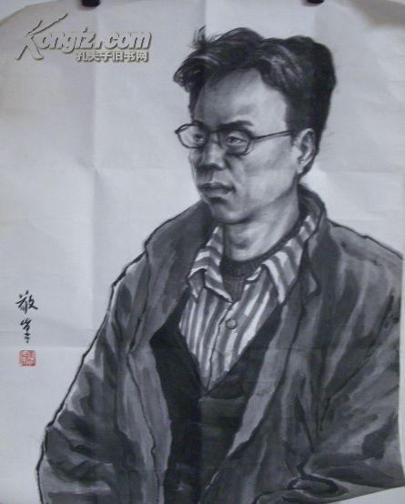 敬峰国画人物（62x48cm）