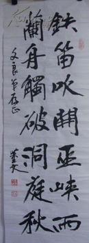 中国书法家协会理事 董文 书法（100x34cm）