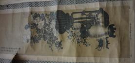 一共是4张四条屏一套。民国年画四条屏一套花瓶屏博古花卉盆景园艺图包老保真稀少上海正兴公司