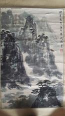 周怀民之子-著名画家周国良“群峰秀色”山水画（包真迹）