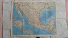 MEXICO AND CENTRAL AMERICA(墨西哥及中美洲地图，英文原版）