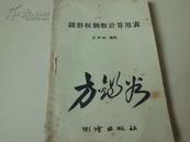 圆形权倒数计算用表 60年初版 仅印550册