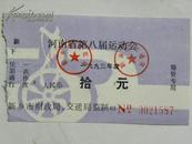 （门票）河南省第八届运动会-1993年