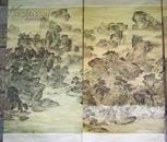 名人字画挂屏（山河壮丽）4副全38cm*62cm*4