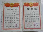 结婚证-1980年（一套2张）忻县高城人民公社革命委员会（姓名：赵铁旺 徐翠平）