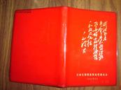 **日记本：毛主席手书关于妇女的题词（50开、红塑皮、内有主席像和3页语录）【空白全新未用过、收藏佳品】