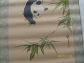 动物四条屏（猫和大熊猫两幅，见书影100*38厘米，印刷品）