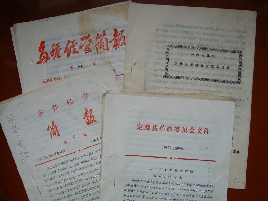 **末期定襄县多种经营的文件、简报、收入情况四种五份（较全面反应当时的多种经营情况）