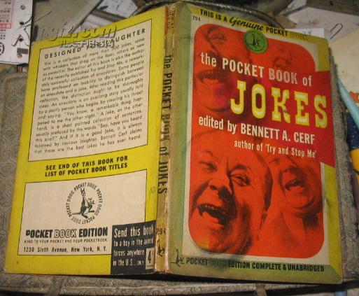 THE  POCKET BOOK OF  JOKES MORE THAN 500 FUNNY STORIES RETOLD              500多笑话故事新编  [1945年纽约原版]