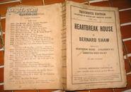 TAUCHNITZ  EDITION COLLECTION OF BRITISH AND AMERICAN AUTHORS :HEARTBREAK HOUSE  [心碎楼 陶赫尼茨珍藏版 ]毛边本   1921年版