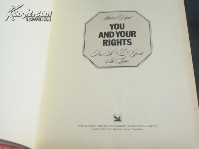 You and Your Rights: An A to Z Guide to the Law您和您的权利（原版英语）