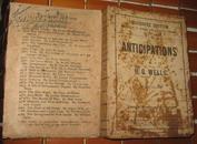 TAUCHNITZ  EDITION COLLECTION OF BRITISH AND AMERICAN AUTHORS :ANTICIPATIONS    [期望 威尔斯著] 毛边本  1902年版