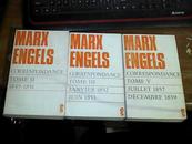 MARX  ENGELS  CORRESPONDANCE  马克思恩格斯的信件   见图 三册和售