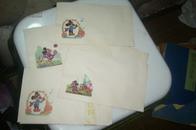 【80年代老版原封美术信封】《米老鼠唐老鸭系列图案》共10枚（全套）