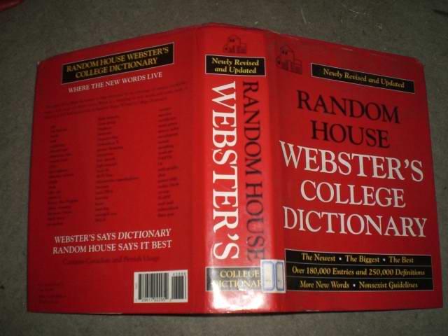 Random House Websters College Dictionary(《蓝登书屋韦氏英汉大学词典》精装带护封.16开本)