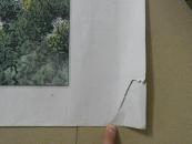 A68201  楚文（黄永刚）山水画《山乡玉韵》一幅  尺寸：95 X 52.3cm