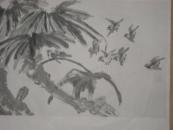 70年代李苦禅画辑散页：觅荫图【8开】