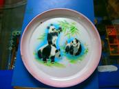 熊猫图案搪瓷盘