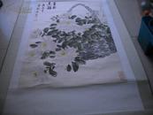 景幼珍花鸟画：采菊东篱（45X69）CM【保真】