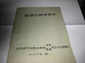 淄阳河调查报告--16开8.5品，刻蜡纸油印