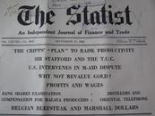 外文原版报纸 THE STATIST 1948年9月11日 第3679期 小8开平装本