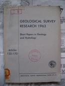 GEOLOGICAL SURVEY RESEARCH 1963  Shorf papers inGeoIogy and HydroIogy 【1963年地质调查研究：地质学和水文学短文】