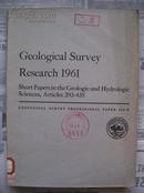 Geological Survey Research 1962  Short Papers in GeoIogyand HydroIogy  ArticIes  60-119【1962年地质调查研究：地质学和水文学短文】