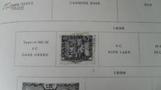 1938年法属印度支那邮票印度支那风光再版吴哥窟雕像面值7C