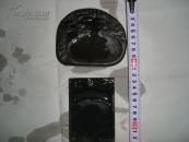 清代松鹤水晕纹端石砚
