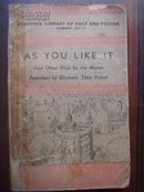 As You Like It and Other Plays by the Master 莎氏名著:只要你喜欢及其它戏剧， 1940年出版