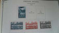 1947年法属圭亚那邮票独木舟面值1FR