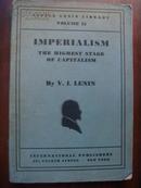 Imperialism——The Highest Stage of Capitalism  英文原版 列宁论帝国主义，1939年 美国出版