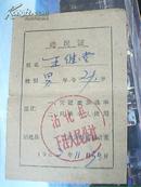 1962年选民证：沾化县下洼人民公社 王维堂