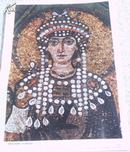 蒂奥多拉皇后像（意大利镶嵌画局部）初中课本 历代美术作品欣赏 4开 81年1版