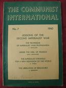 珍稀抗战文献：《共产国际》（英文）1940年7月号，有重要抗战文章《汪精卫的“新政权”》